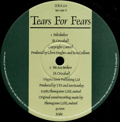 Tears For Fears : Pale Shelter (12")