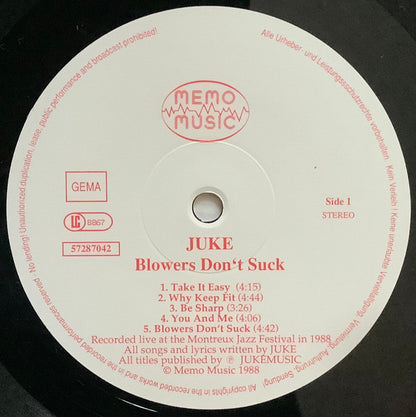 Juke : Blowers Don't Suck (LP, Album)