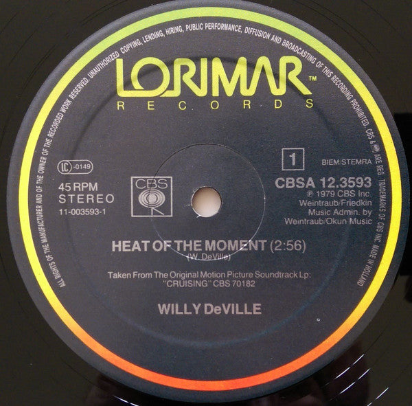 Willy DeVille : Heat Of The Moment (12", Maxi, RE)