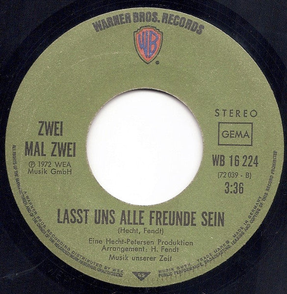 Zwei Mal Zwei : Liebe Ist Gut (7")