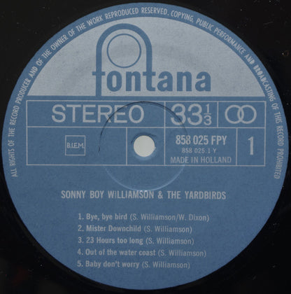 Sonny Boy Williamson (2) & The Yardbirds : Sonny Boy Williamson & The Yardbirds (LP, Album, RE)