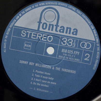 Sonny Boy Williamson (2) & The Yardbirds : Sonny Boy Williamson & The Yardbirds (LP, Album, RE)
