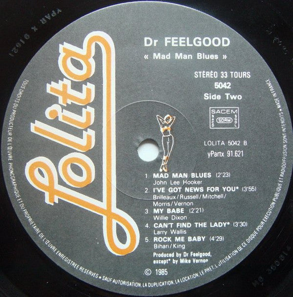 Dr. Feelgood : Mad Man Blues (LP, Album)