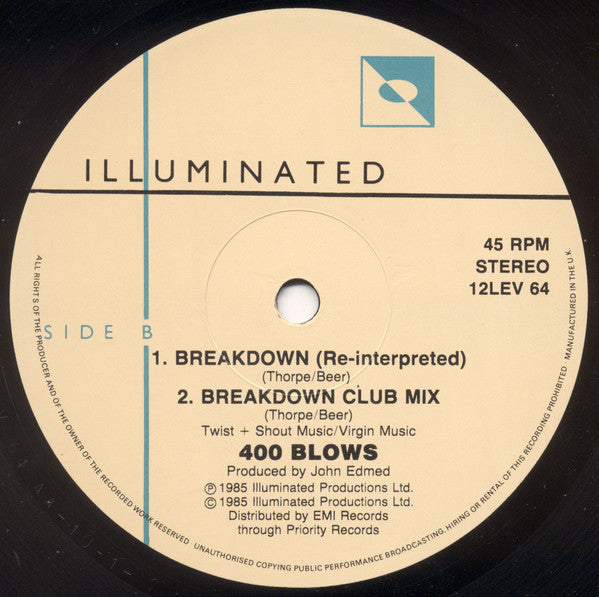 400 Blows : Runaway / Breakdown (12", Single)
