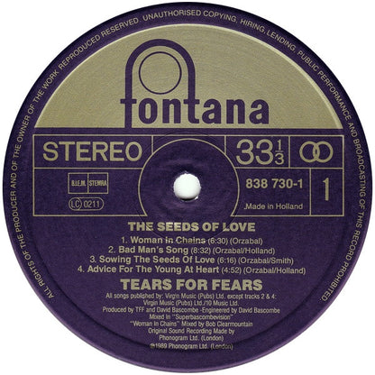 Tears For Fears : The Seeds Of Love (LP, Album)