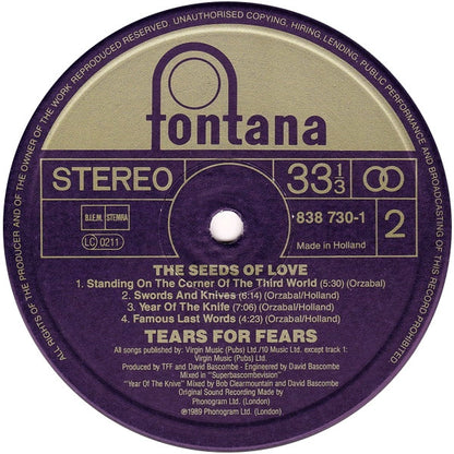 Tears For Fears : The Seeds Of Love (LP, Album)