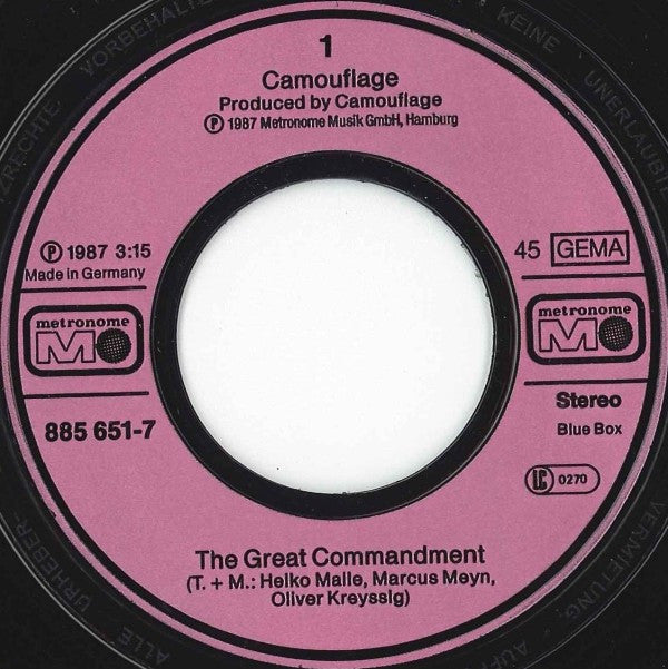 Camouflage : The Great Commandment (7", Single)