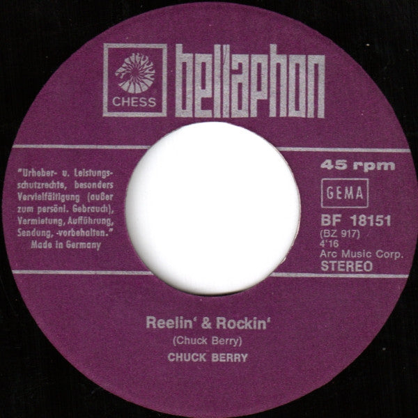 Chuck Berry : Reelin' And Rockin' (7", Single)