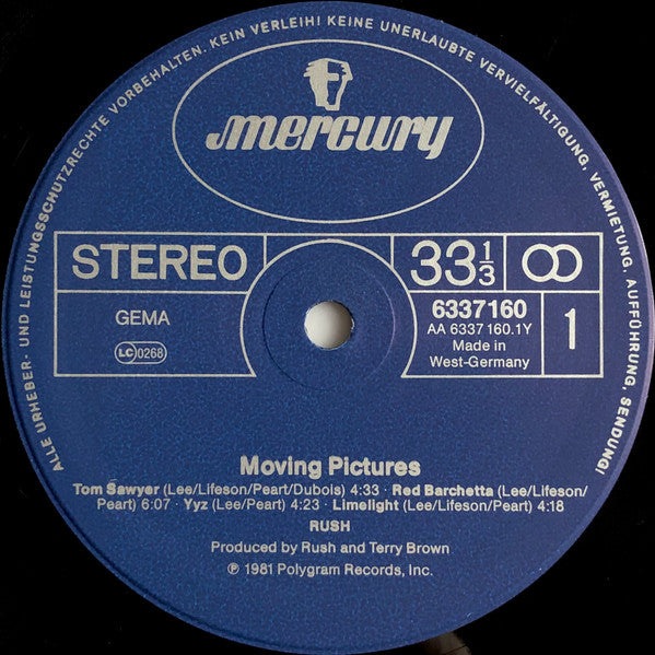 Rush : Moving Pictures (LP, Album)
