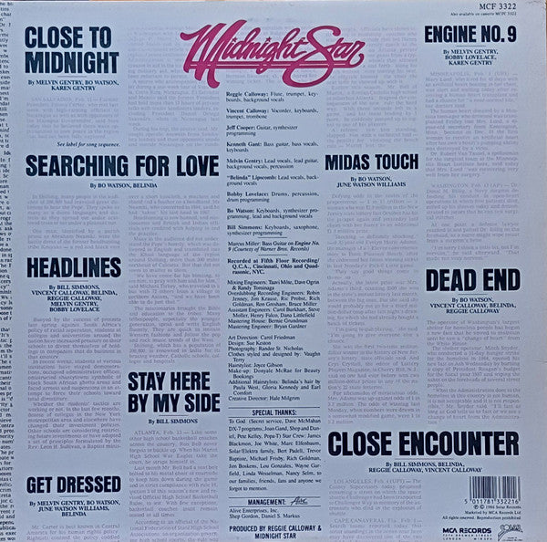 Midnight Star : Headlines (LP, Album)