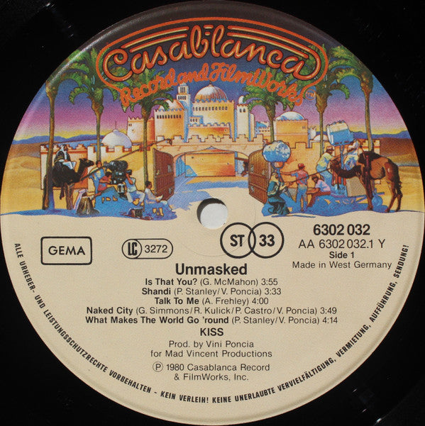 Kiss : Unmasked (LP, Album)