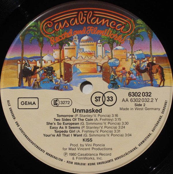 Kiss : Unmasked (LP, Album)