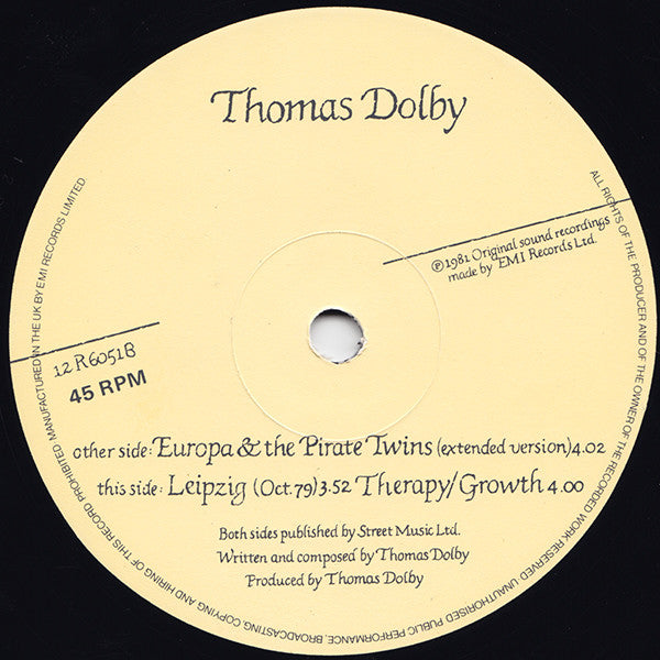 Thomas Dolby : Europa And The Pirate Twins (12", Single)