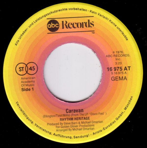 Rhythm Heritage : Caravan / Baretta's Theme (7", Single)