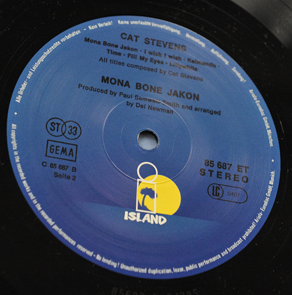 Cat Stevens : Mona Bone Jakon (LP, Album, RE)