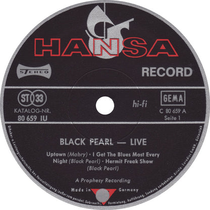 Black Pearl (9) : Live (LP, Album, Gat)