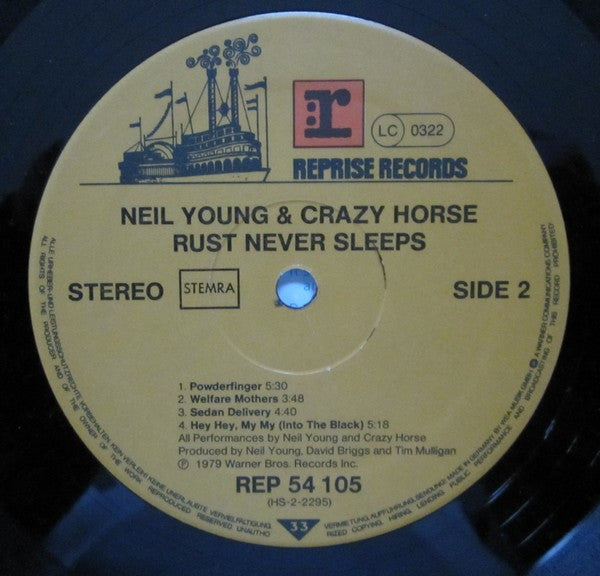 Neil Young & Crazy Horse : Rust Never Sleeps (LP, Album)