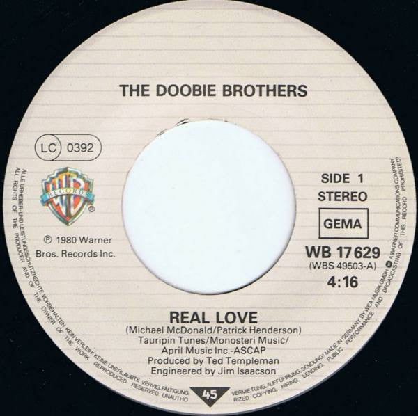 The Doobie Brothers : Real Love (7", Single)