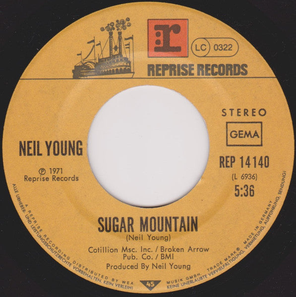 Neil Young : Heart Of Gold (7", Single, RP)