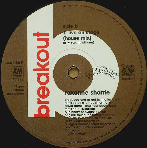 Roxanne Shanté : Live On Stage (12")