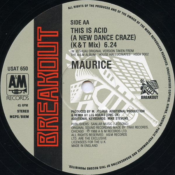 Maurice* : This Is Acid (A New Dance Craze) (12")