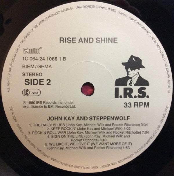 John Kay & Steppenwolf : Rise And Shine (LP, Album)