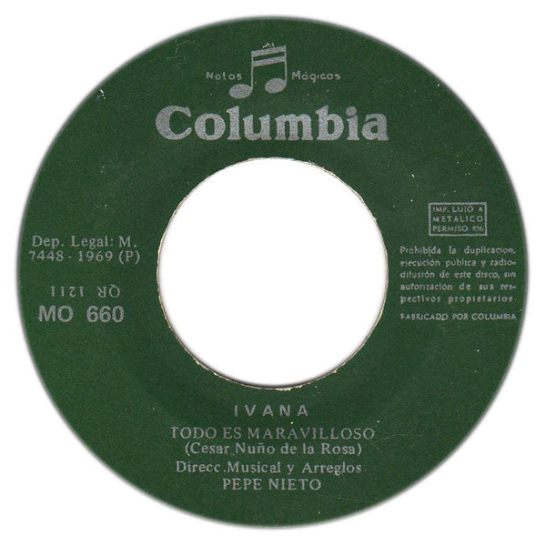 Ivana (11) : Que Bonita Es La Vida (7", Single)
