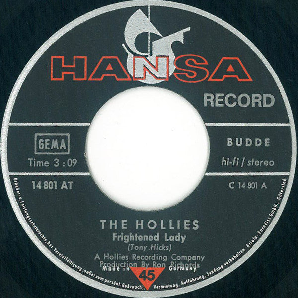 The Hollies : Frightened Lady (7", Single)