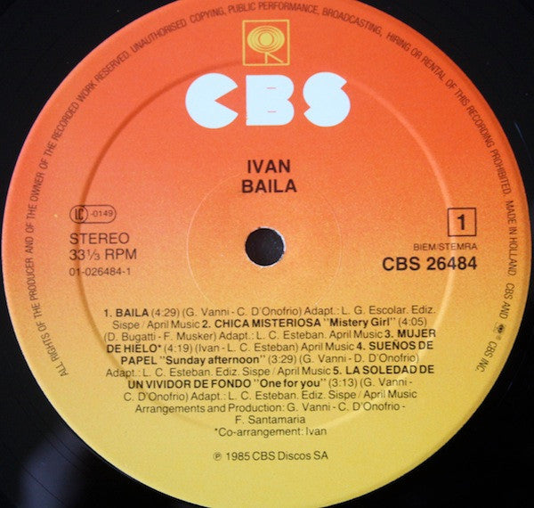 Ivan (4) : Baila (LP, Album)