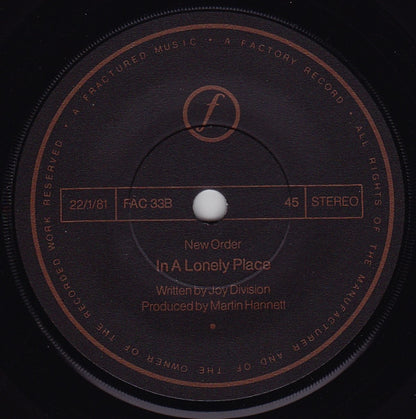 New Order : Ceremony (7", Single, Dam)