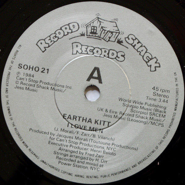Eartha Kitt : I Love Men (7", Single)