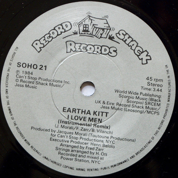 Eartha Kitt : I Love Men (7", Single)