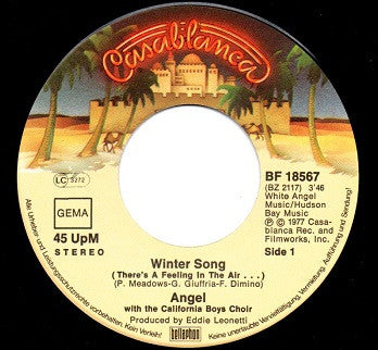 Angel (24) : Winter Song (There's A Feeling In The Air...) (7", Single)