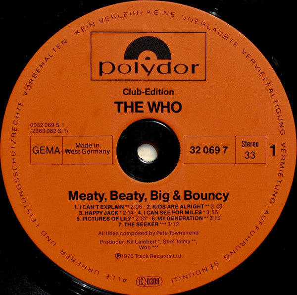 The Who : Meaty Beaty Big And Bouncy (LP, Comp, Club, RE)