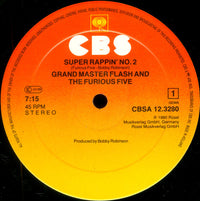 Grandmaster Flash & The Furious Five : Super Rappin' No. 2 (12", Maxi)