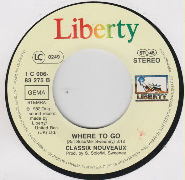 Classix Nouveaux : Is It A Dream (7", Single)