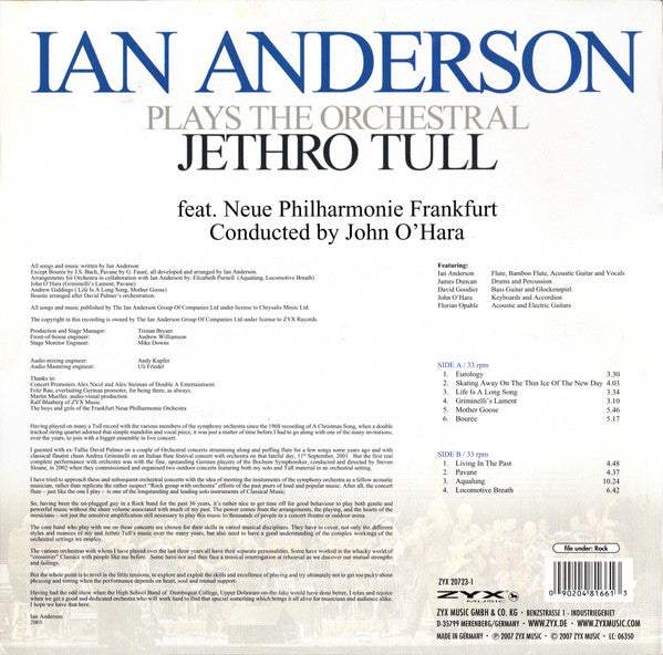 Ian Anderson : Plays The Orchestral Jethro Tull (LP, Album)
