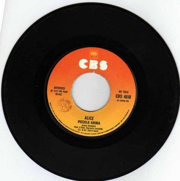 Alice (4) : Piccola Anima / Mondo A Matita (7")