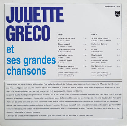Juliette Gréco : Et Ses Grandes Chansons (LP, Comp, RE)