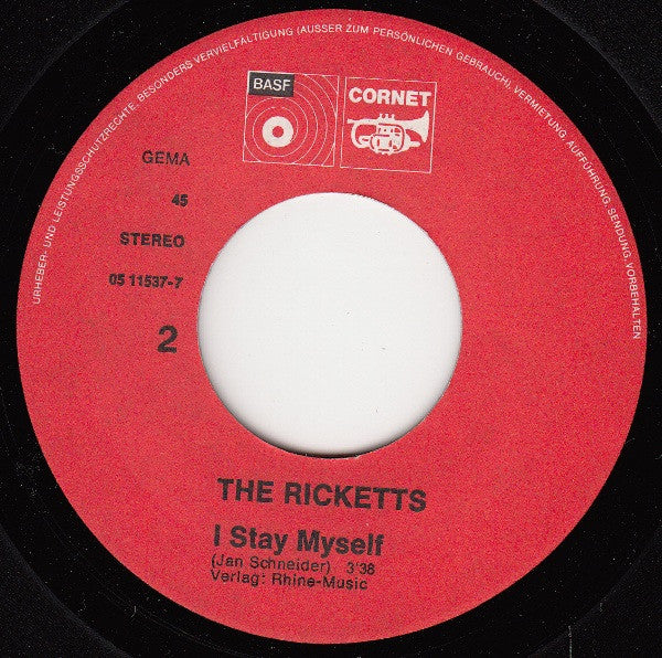 The Rickets (2) : Hey, Hey Remember / I Stay Myself (7", Single)