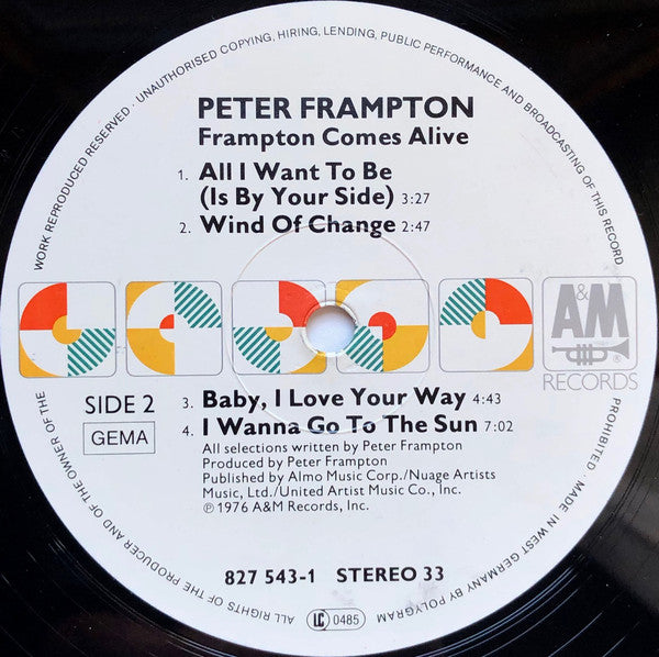 Peter Frampton : Frampton Comes Alive! (2xLP, Album, RE)