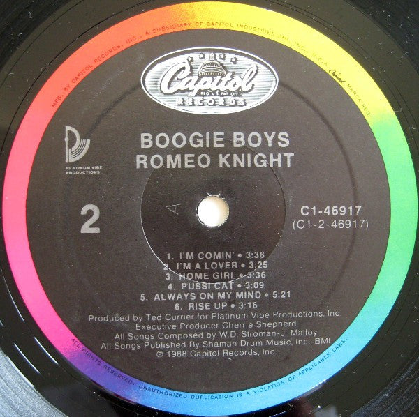 Boogie Boys : Romeo Knight (LP, Album)