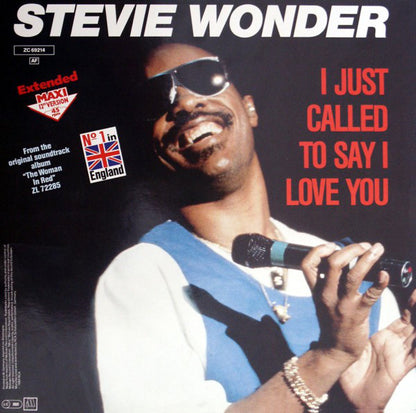 Stevie Wonder : I Just Called To Say I Love You (12", Maxi, Ext)