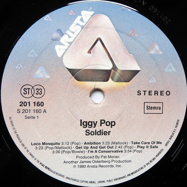Iggy Pop : Soldier (LP, Album)