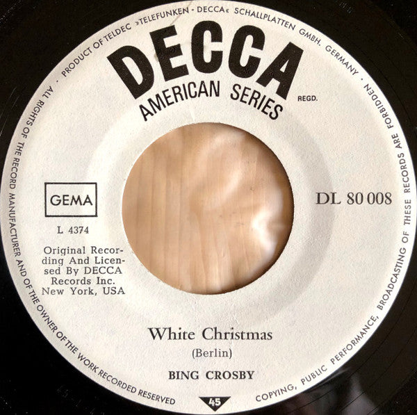 Bing Crosby : White Christmas (7", Single, RE)