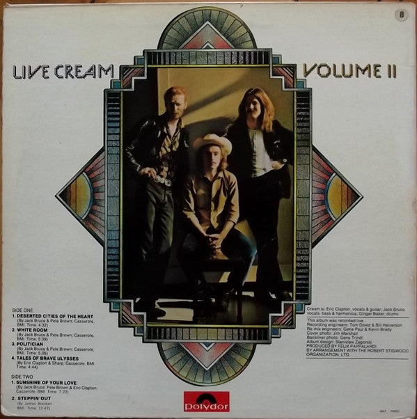 Cream (2) : Live Cream Volume II (LP, Album)