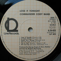 Commander Cody Band : Lose It Tonight (LP, Album)
