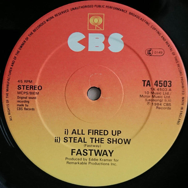 Fastway (2) : All Fired Up (12")