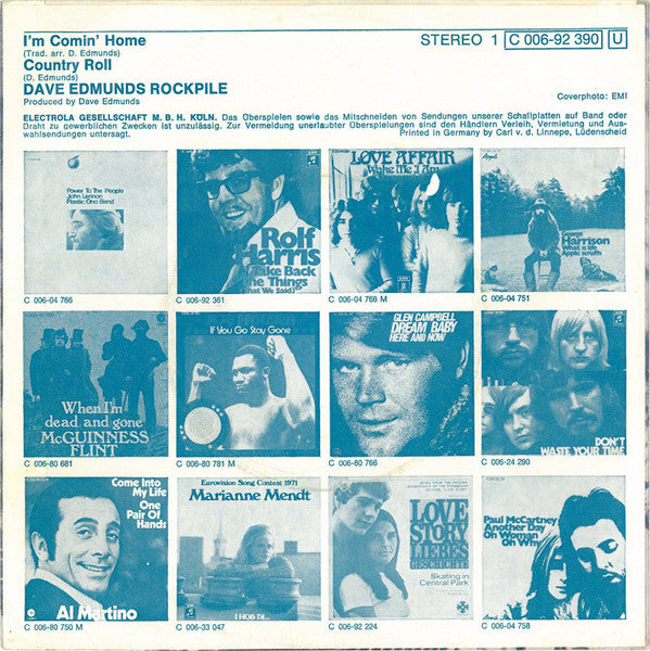 Dave Edmunds Rockpile* : I'm Comin' Home (7", Single)