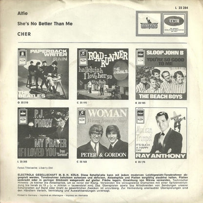 Cher : Alfie (7", Single)